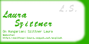 laura szittner business card